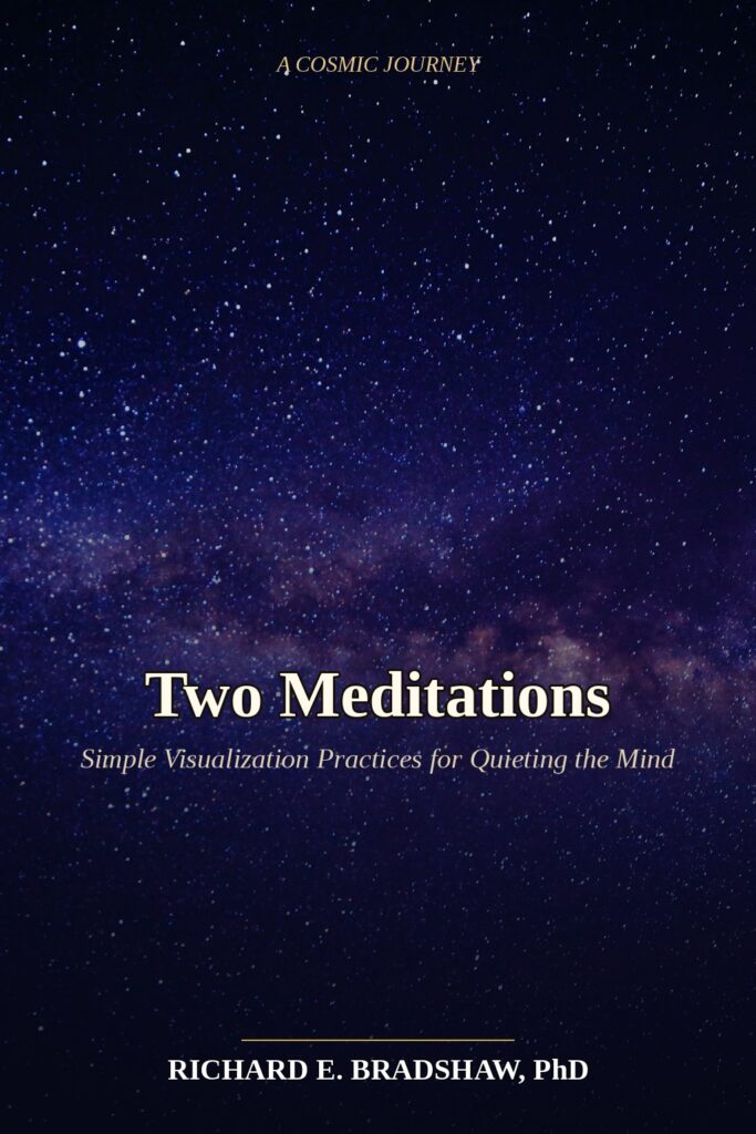 Two Meditations book cover - starry night sky background