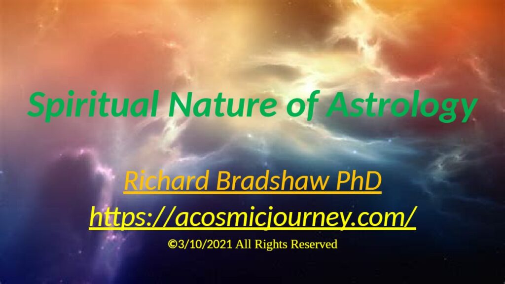 Spiritual Nature of Astrology title slide